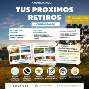 Banner de SavasanaRetiros para anunciar tu retiro espiritual en España y llegar a más participantes