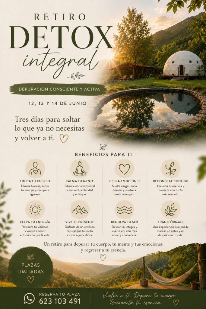 Retiro Detox Integral en San Martín del Moncayo del 12 al 14 de junio